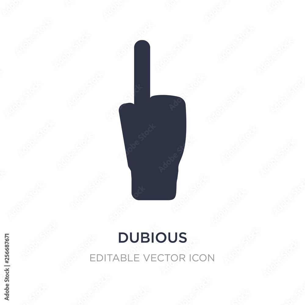 dubious icon on white background. Simple element illustration from Guestures concept. dubious icon on white background. Simple element illustration from Guestures concept.
