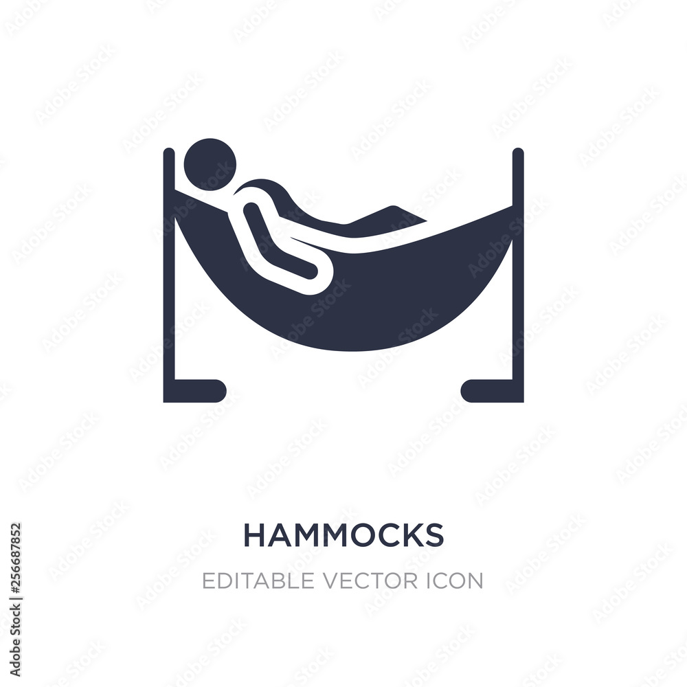 hammocks icon on white background. Simple element illustration from Holidays concept.