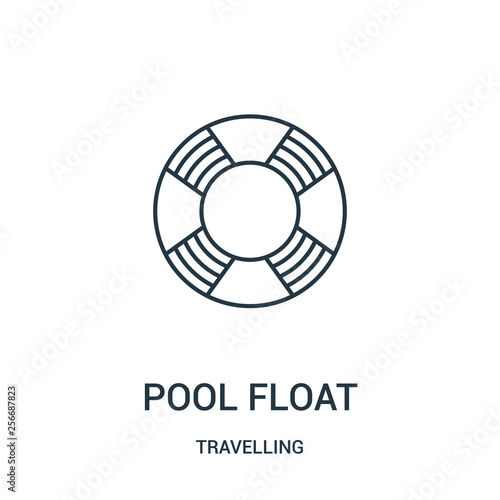 pool float icon vector from travelling collection. Thin line pool float outline icon vector illustration. Linear symbol.