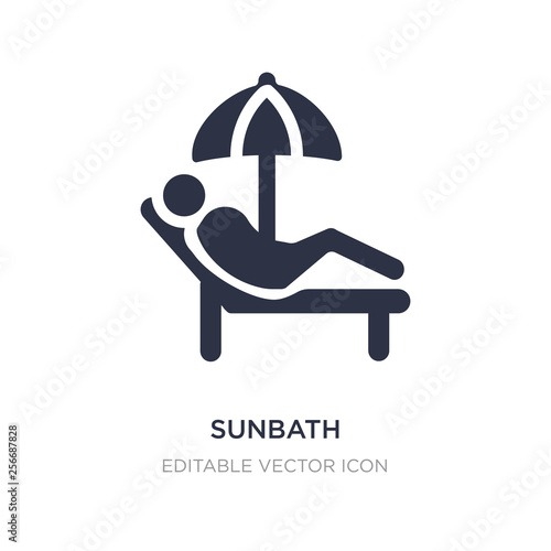 sunbath icon on white background. Simple element illustration from Holidays concept.