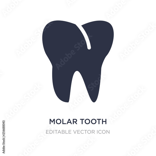 molar tooth icon on white background. Simple element illustration from Medical concept.