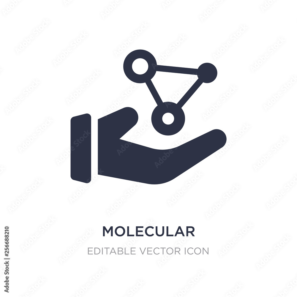 molecular structure icon on white background. Simple element illustration from Medical concept.