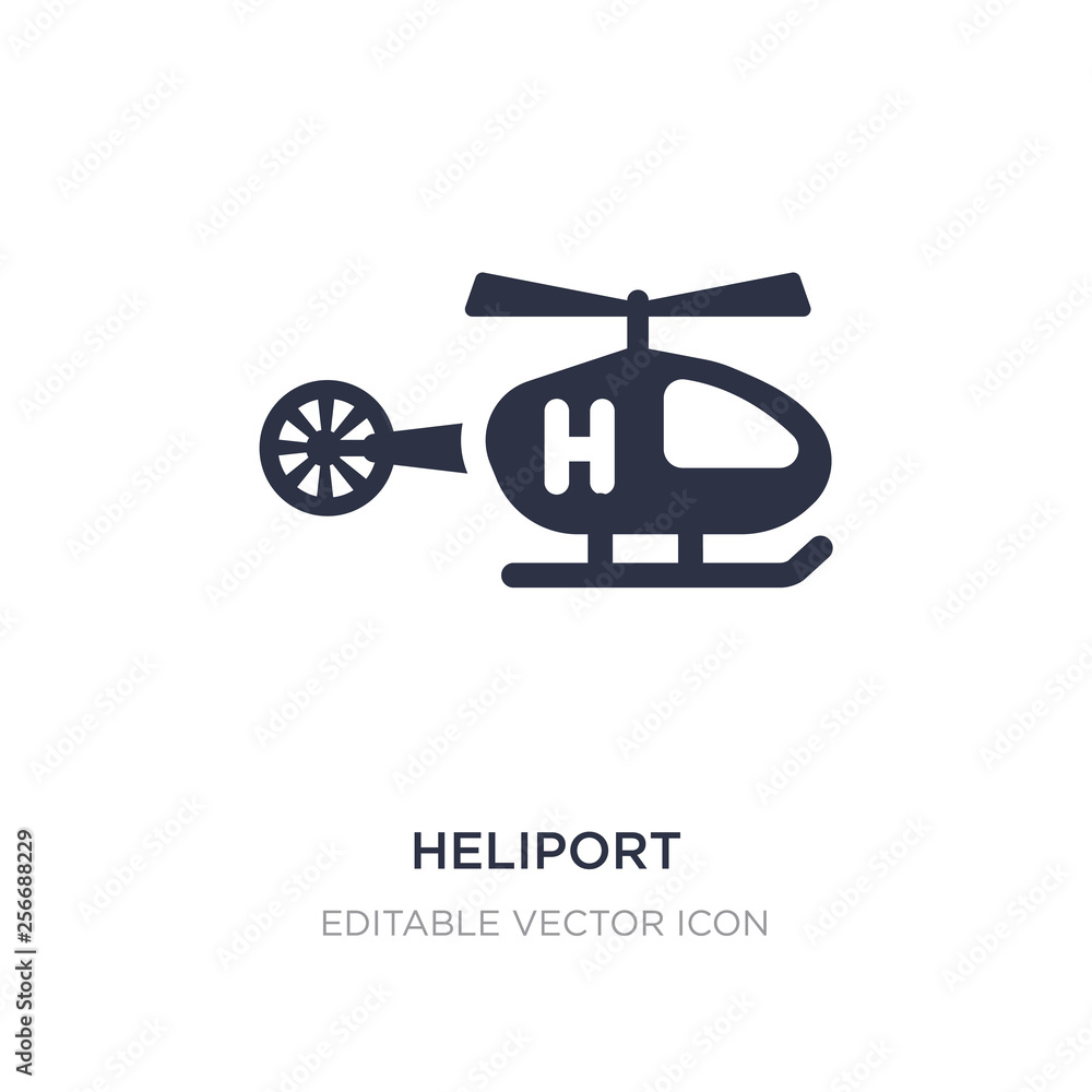 heliport icon on white background. Simple element illustration from Medical concept. heliport icon on white background. Simple element illustration from Medical concept.