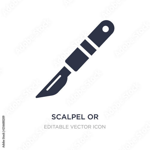 scalpel or knife medical surgery cutting tool icon on white background. Simple element illustration from Medical concept.