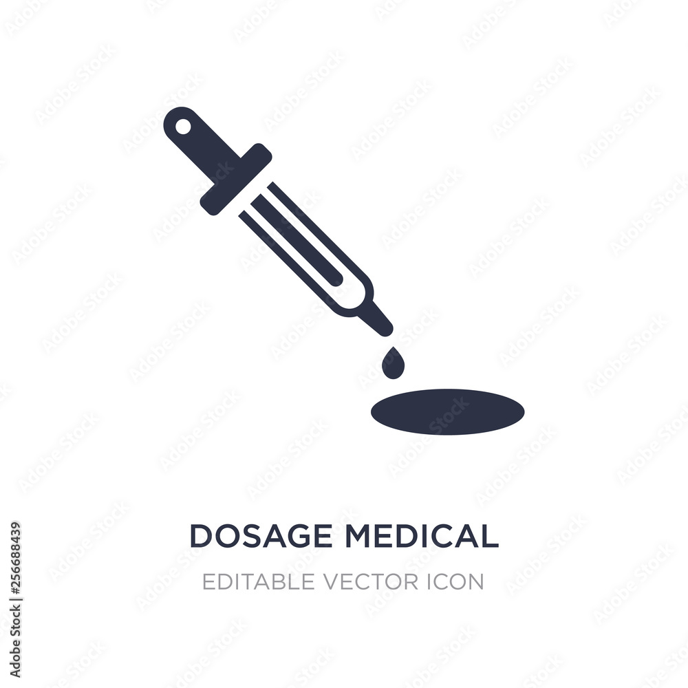 dosage medical tool icon on white background. Simple element illustration from Medical concept. dosage medical tool icon on white background. Simple element illustration from Medical concept.