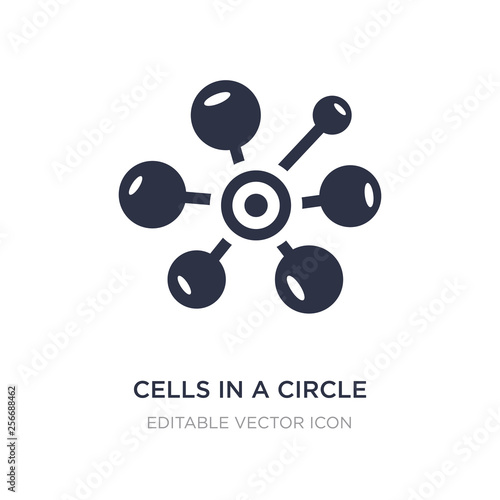 cells in a circle icon on white background. Simple element illustration from Medical concept.