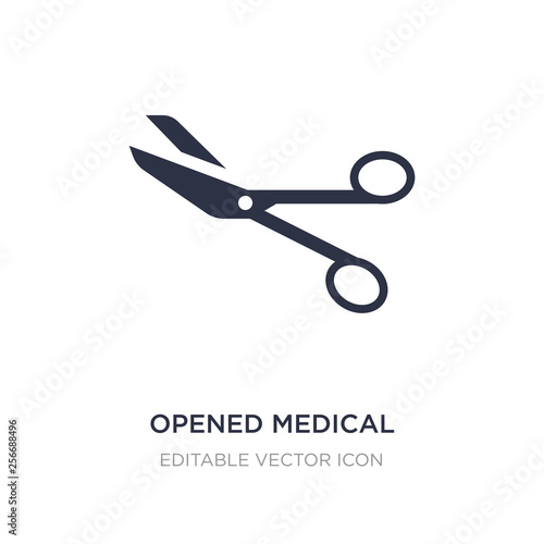 opened medical scissors icon on white background. Simple element illustration from Medical concept.