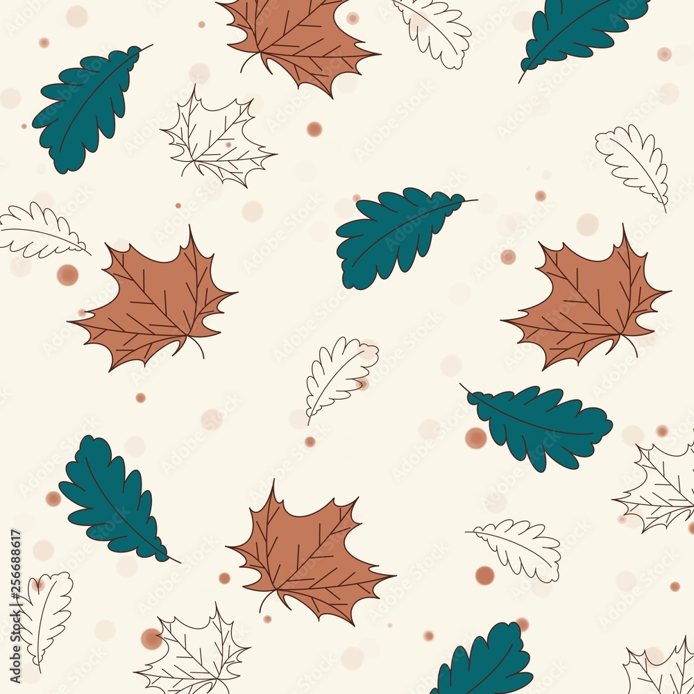Obraz premium Autumn background with leaves