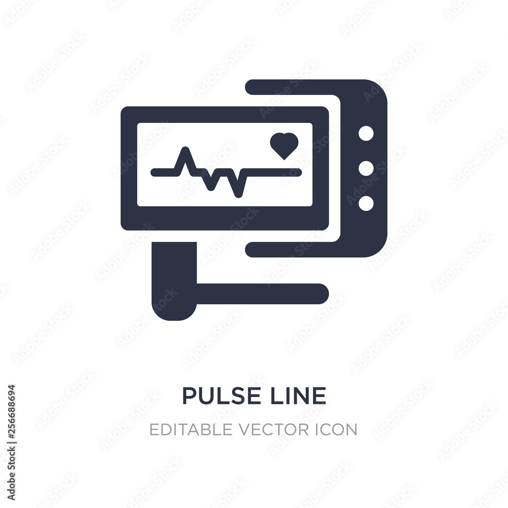 pulse line icon on white background. Simple element illustration from Medical concept. pulse line icon on white background. Simple element illustration from Medical concept.