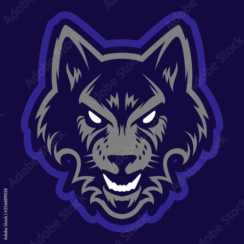 Fototapeta Naklejka Na Ścianę i Meble -  Wolf head logo. Great for sports logotypes and team mascots.