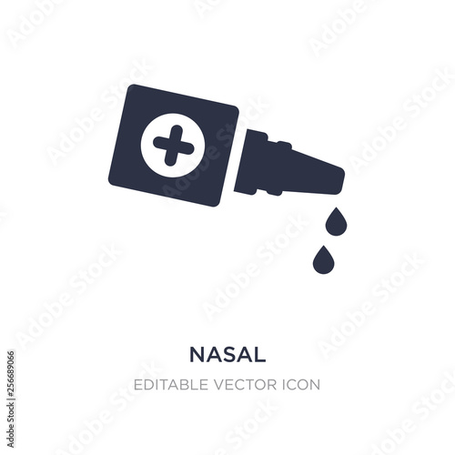 nasal icon on white background. Simple element illustration from Medical concept.