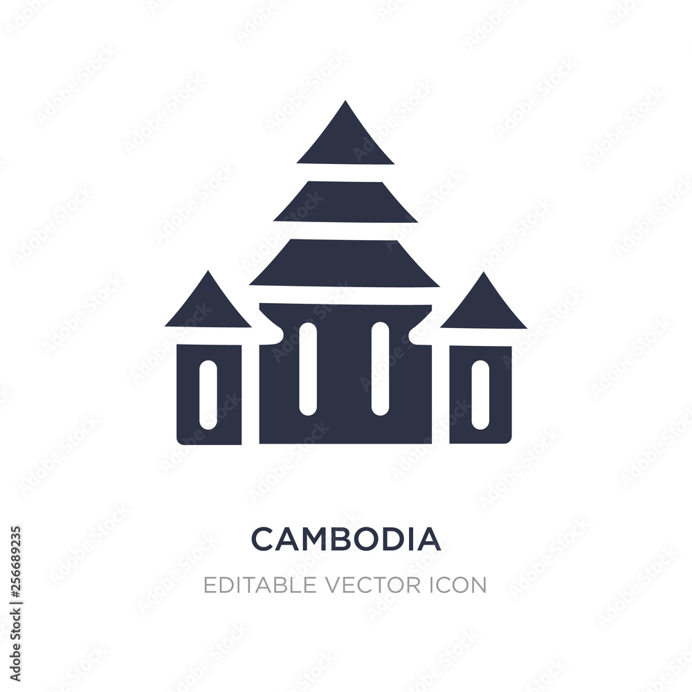 cambodia icon on white background. Simple element illustration from Monuments concept.