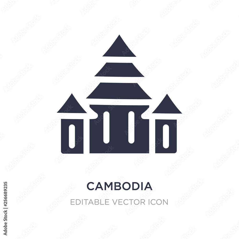 cambodia icon on white background. Simple element illustration from Monuments concept. cambodia icon on white background. Simple element illustration from Monuments concept.