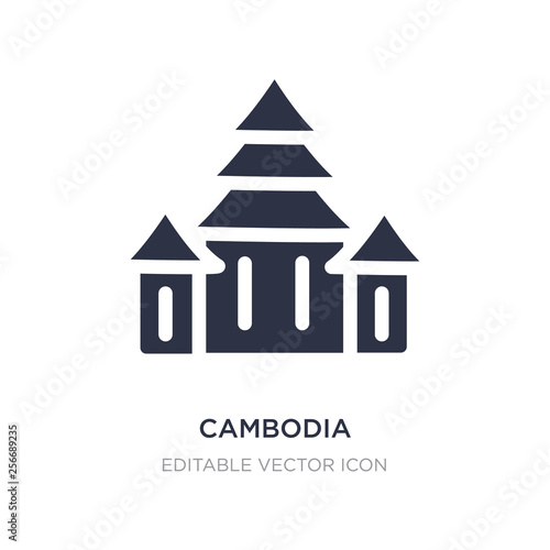 cambodia icon on white background. Simple element illustration from Monuments concept.