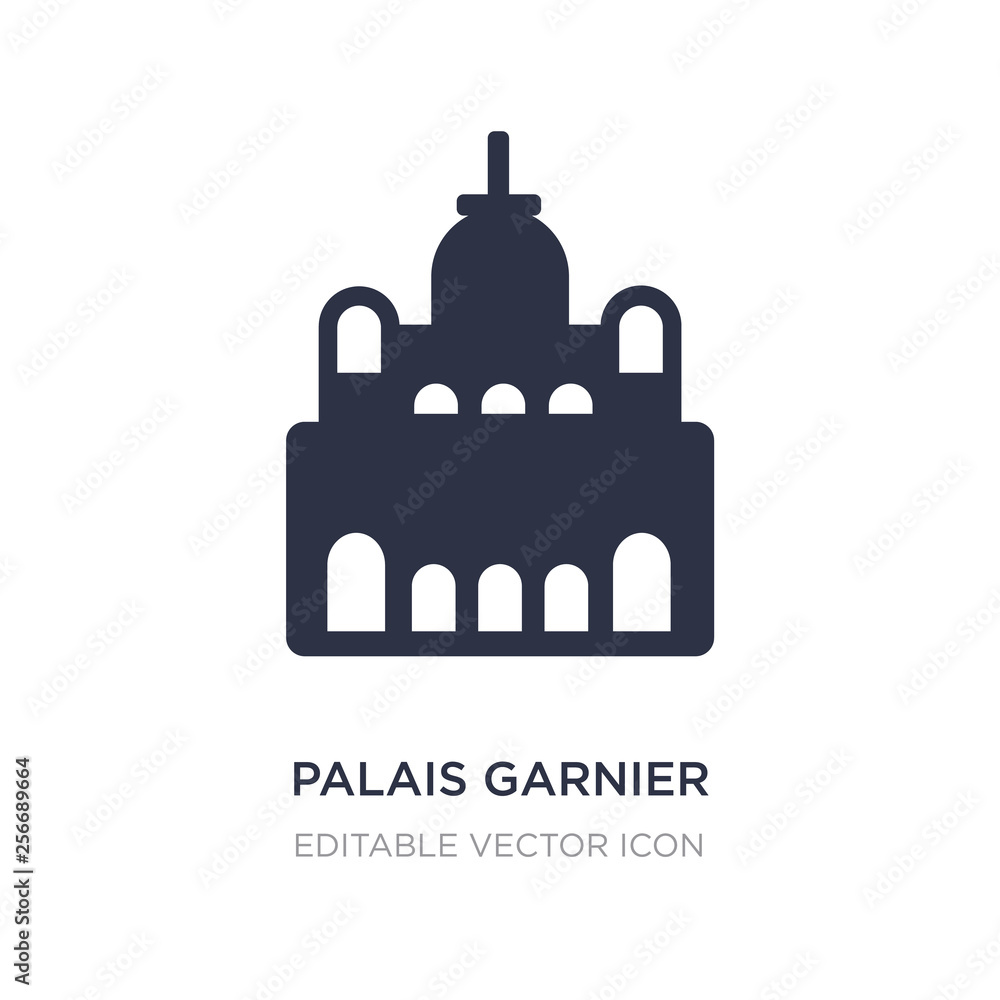 palais garnier icon on white background. Simple element illustration from Monuments concept. palais garnier icon on white background. Simple element illustration from Monuments concept.