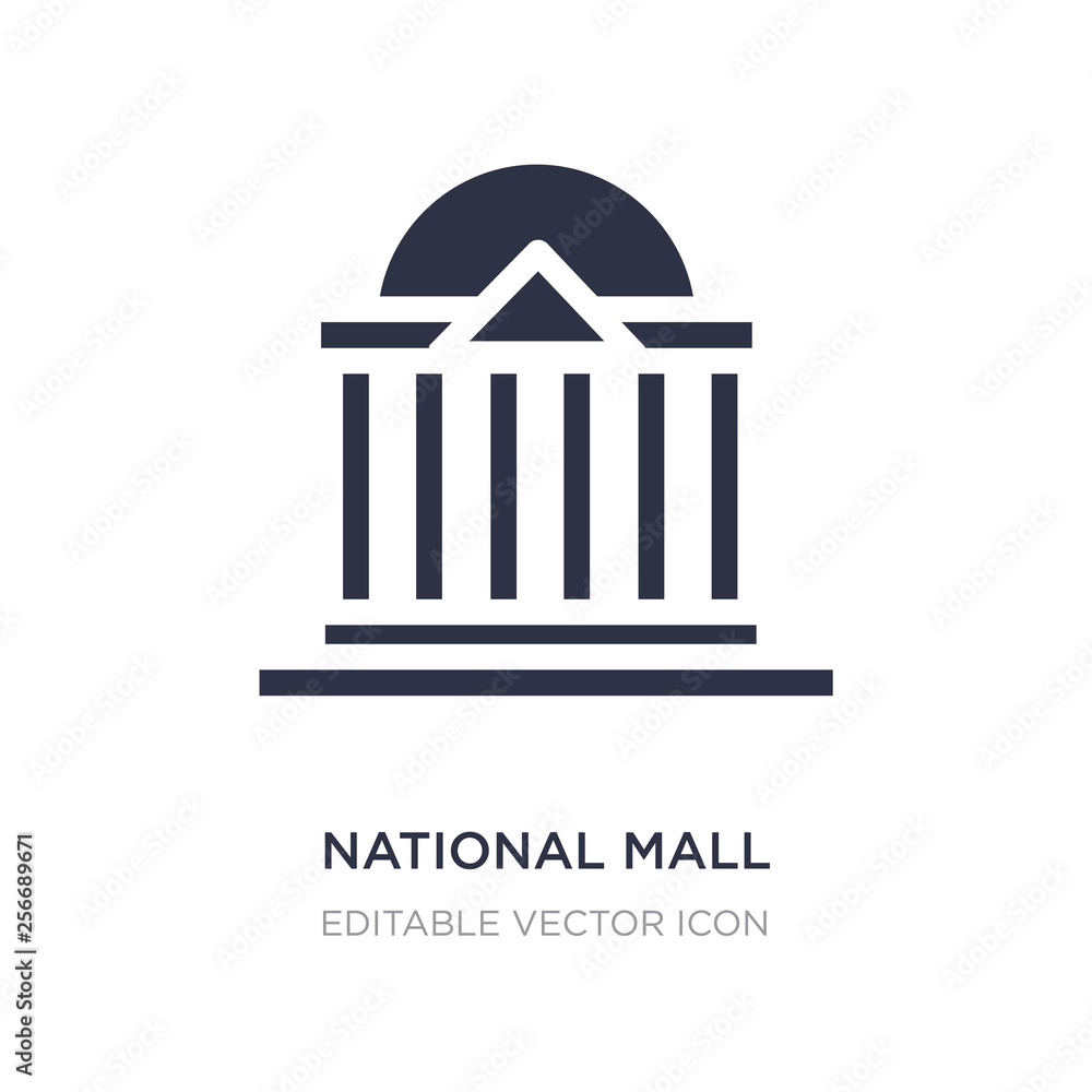 national mall icon on white background. Simple element illustration from Monuments concept.