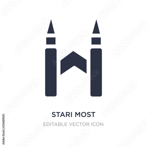 stari most icon on white background. Simple element illustration from Monuments concept.