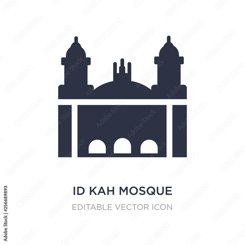 id kah mosque icon on white background. Simple element illustration from Monuments concept.