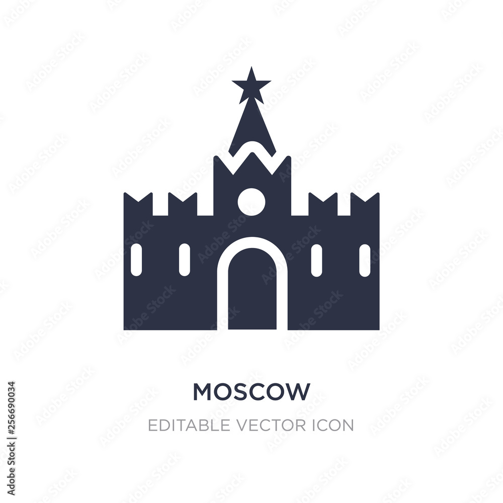 moscow icon on white background. Simple element illustration from Monuments concept.