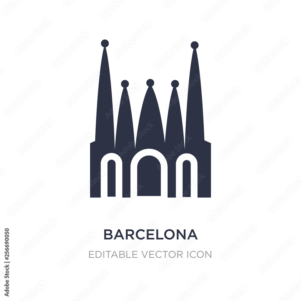 barcelona icon on white background. Simple element illustration from Monuments concept.