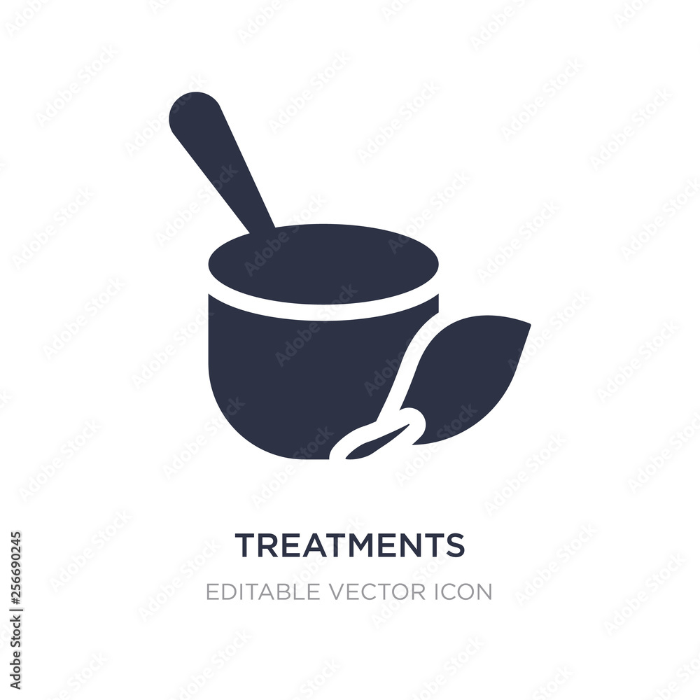 treatments icon on white background. Simple element illustration from Nature concept. treatments icon on white background. Simple element illustration from Nature concept.