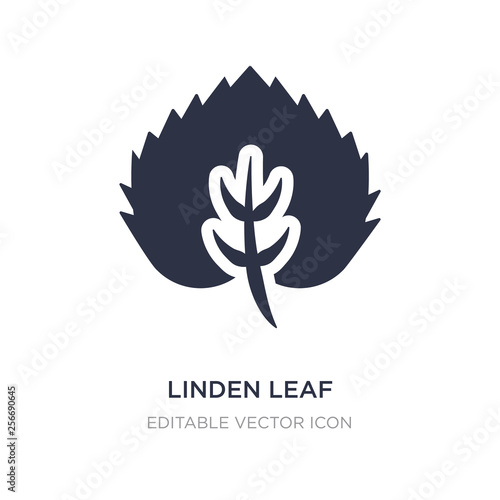 linden leaf icon on white background. Simple element illustration from Nature concept.