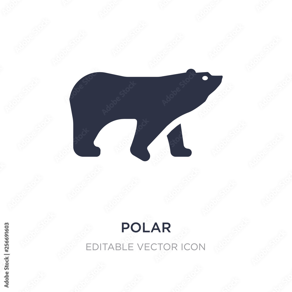 polar icon on white background. Simple element illustration from Nature concept.