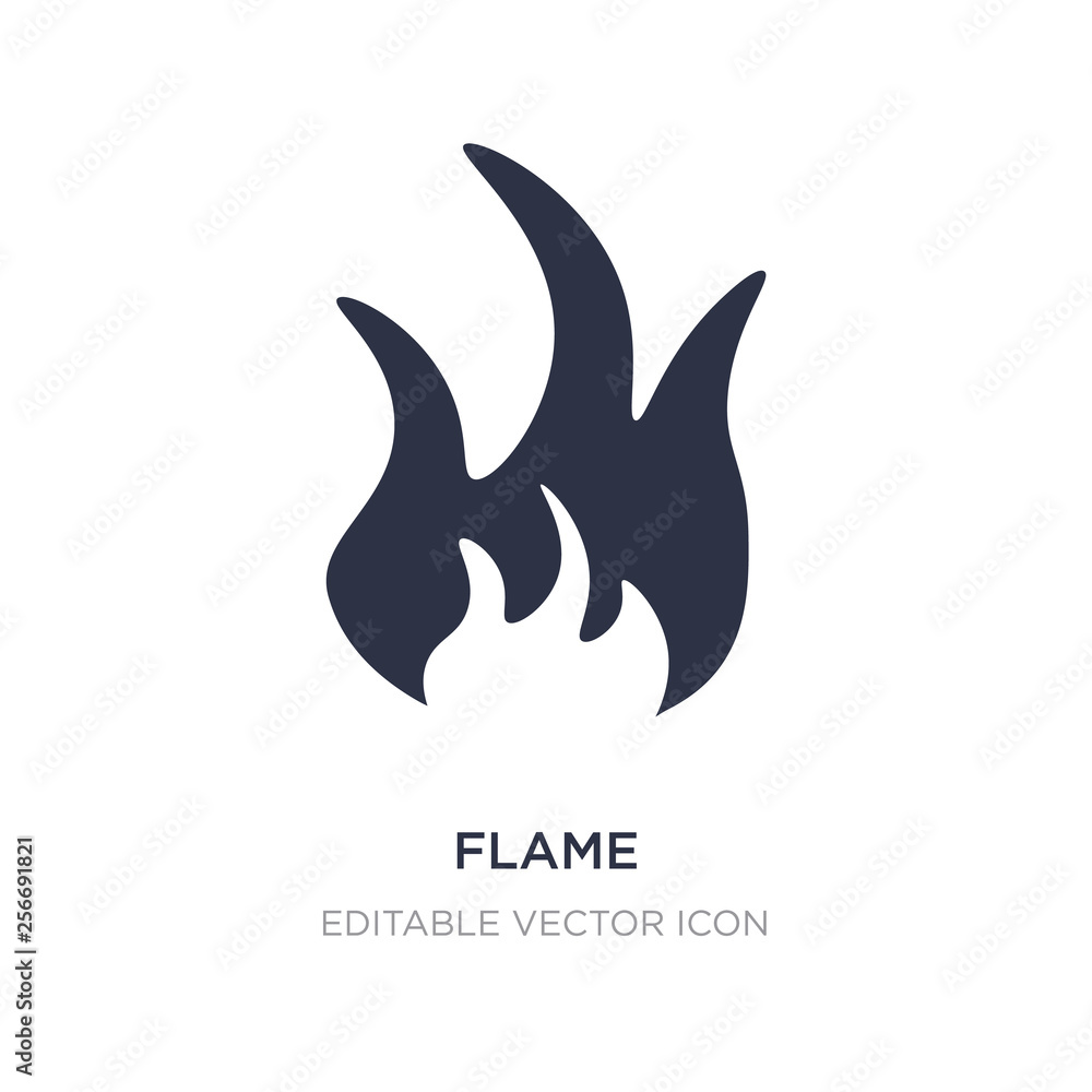 flame icon on white background. Simple element illustration from Nature concept. flame icon on white background. Simple element illustration from Nature concept.