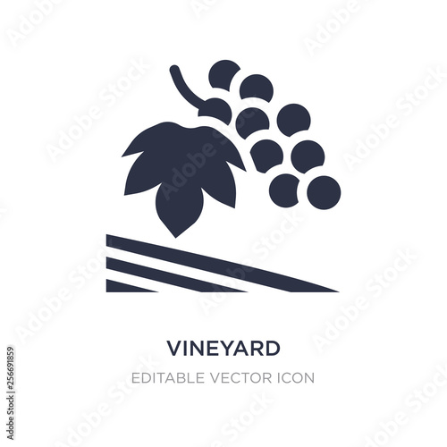 vineyard icon on white background. Simple element illustration from Nature concept.