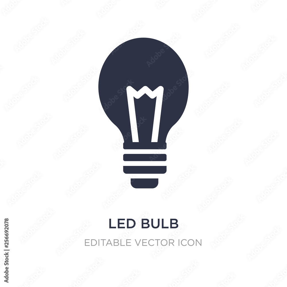 led bulb icon on white background. Simple element illustration from Nature concept. led bulb icon on white background. Simple element illustration from Nature concept.