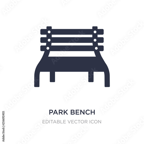 park bench icon on white background. Simple element illustration from Nature concept.