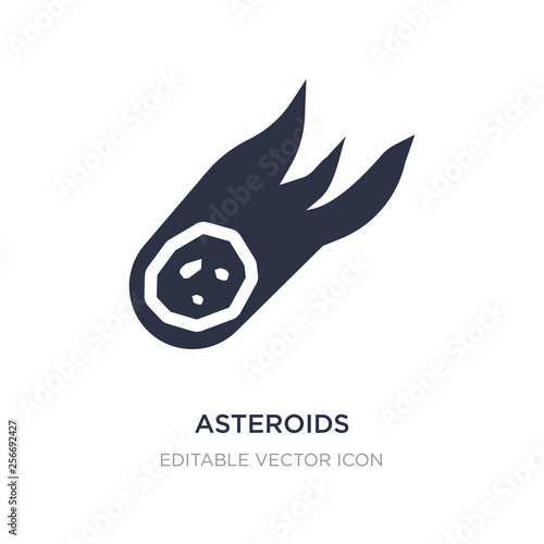 asteroids icon on white background. Simple element illustration from Nature concept.