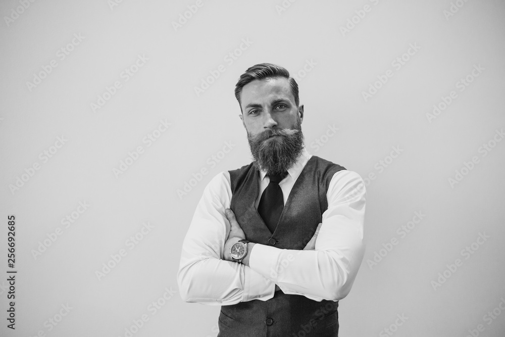 Handsome bearded businessman black and white photos Handsome bearded businessman black and white photos