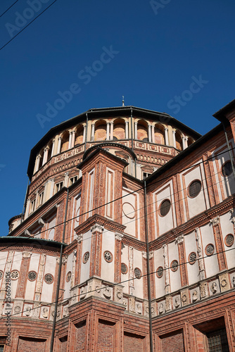 Milan, Italy - February 27, 2019 : Santa Maria delle Grazie church