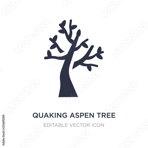 quaking aspen tree icon on white background. Simple element illustration from Nature concept.