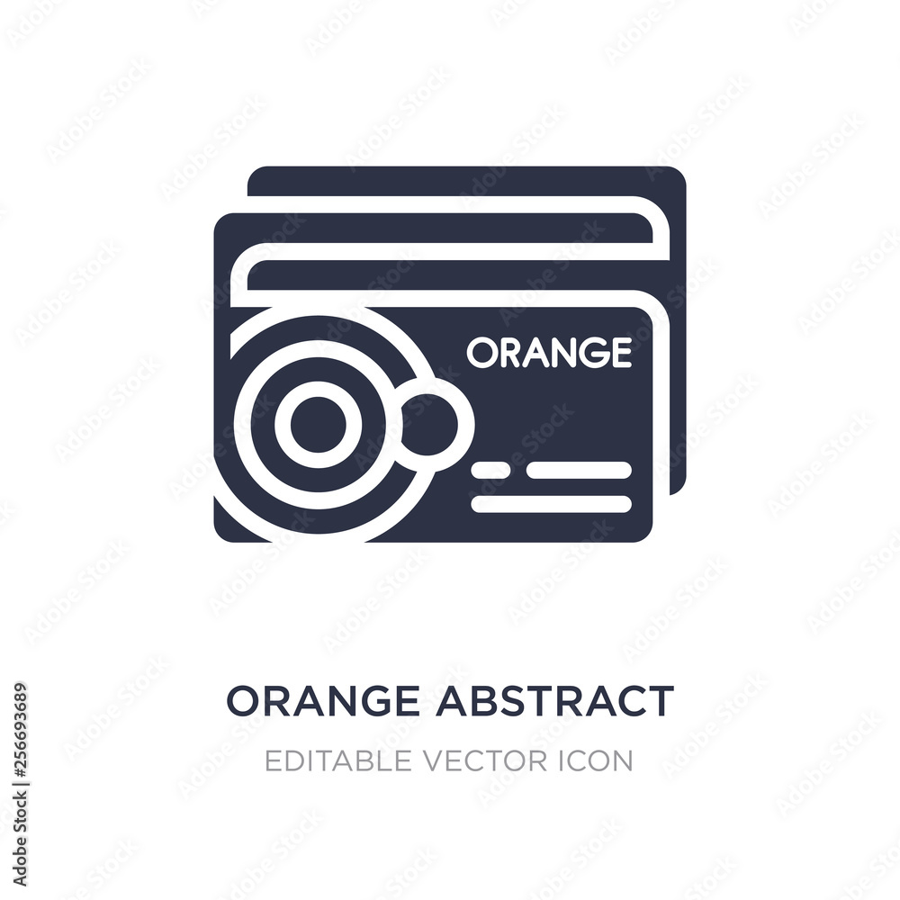 orange abstract business card icon on white background. Simple element illustration from Other concept.