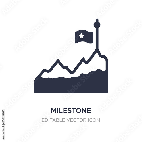 milestone icon on white background. Simple element illustration from Other concept.