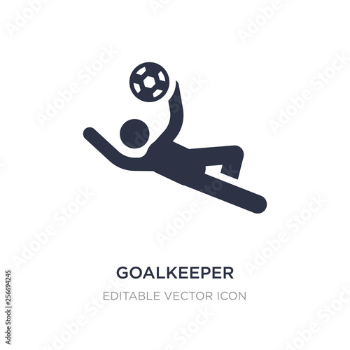 goalkeeper icon on white background. Simple element illustration from Security concept.