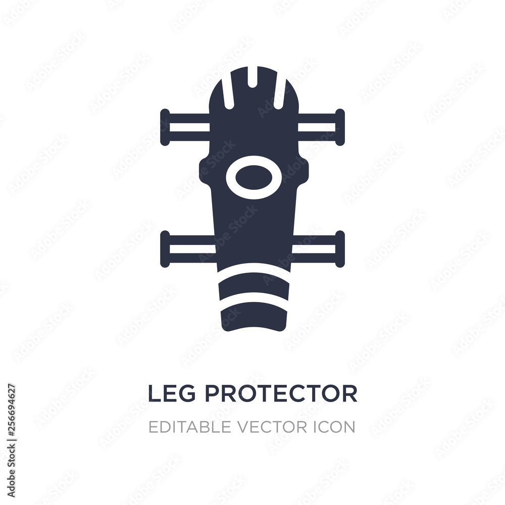 leg protector icon on white background. Simple element illustration from Security concept.