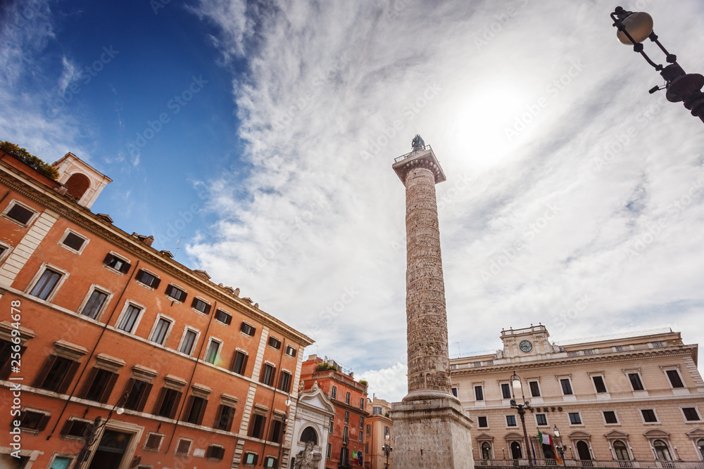 Marcus Aurelius column on Piazza Colonna