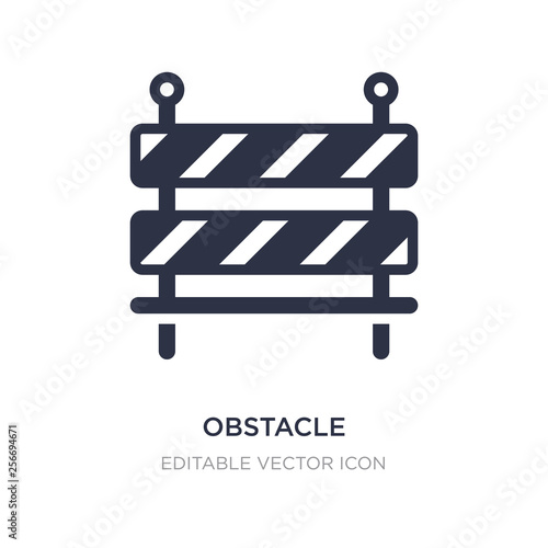 obstacle icon on white background. Simple element illustration from Security concept.