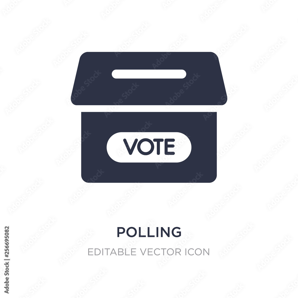 polling icon on white background. Simple element illustration from Seo and web concept. polling icon on white background. Simple element illustration from Seo and web concept.