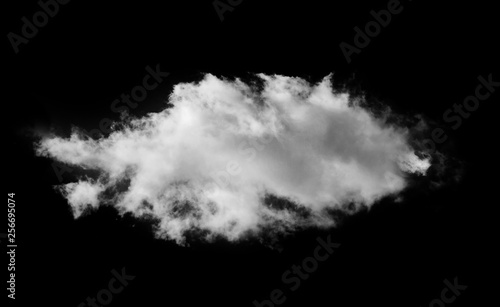 White cloud on a black isolated background to overlay the image_