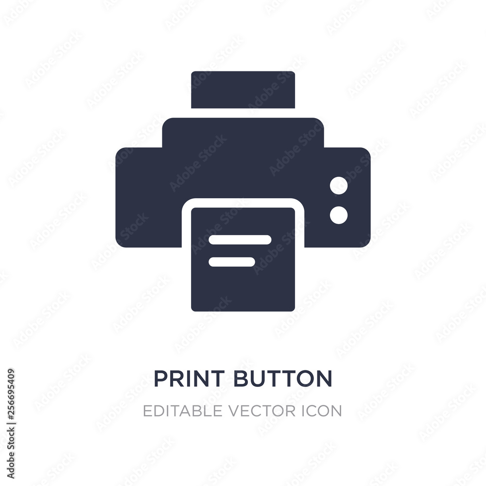 print button icon on white background. Simple element illustration from Tools and utensils concept. print button icon on white background. Simple element illustration from Tools and utensils concept.