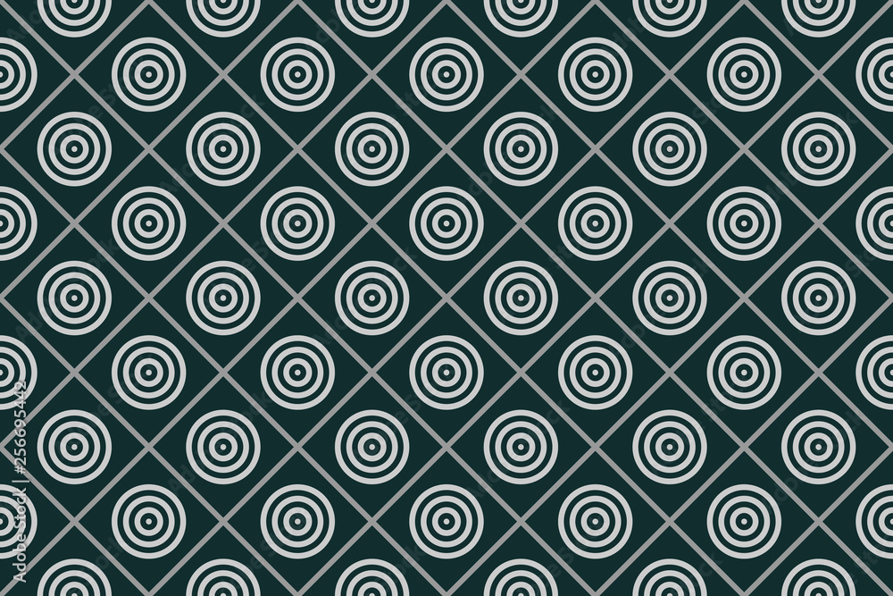circular white pattern with repeating square texture vector background 