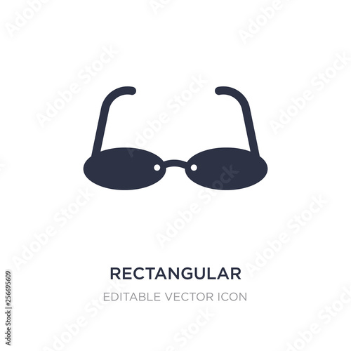 rectangular eyeglass frame icon on white background. Simple element illustration from Tools and utensils concept.