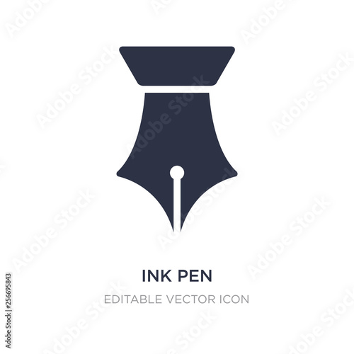 ink pen icon on white background. Simple element illustration from Tools and utensils concept.