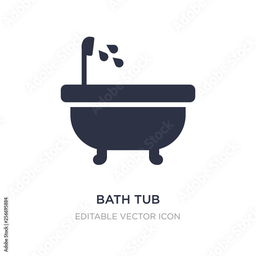 bath tub icon on white background. Simple element illustration from Tools and utensils concept.
