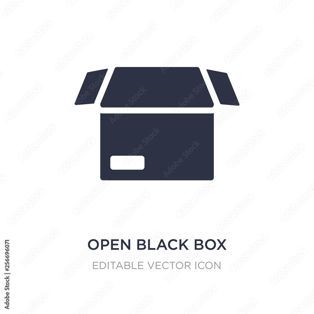 open black box icon on white background. Simple element illustration from Tools and utensils concept. open black box icon on white background. Simple element illustration from Tools and utensils concept.