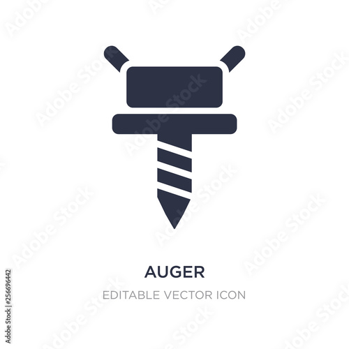 auger icon on white background. Simple element illustration from Tools and utensils concept.